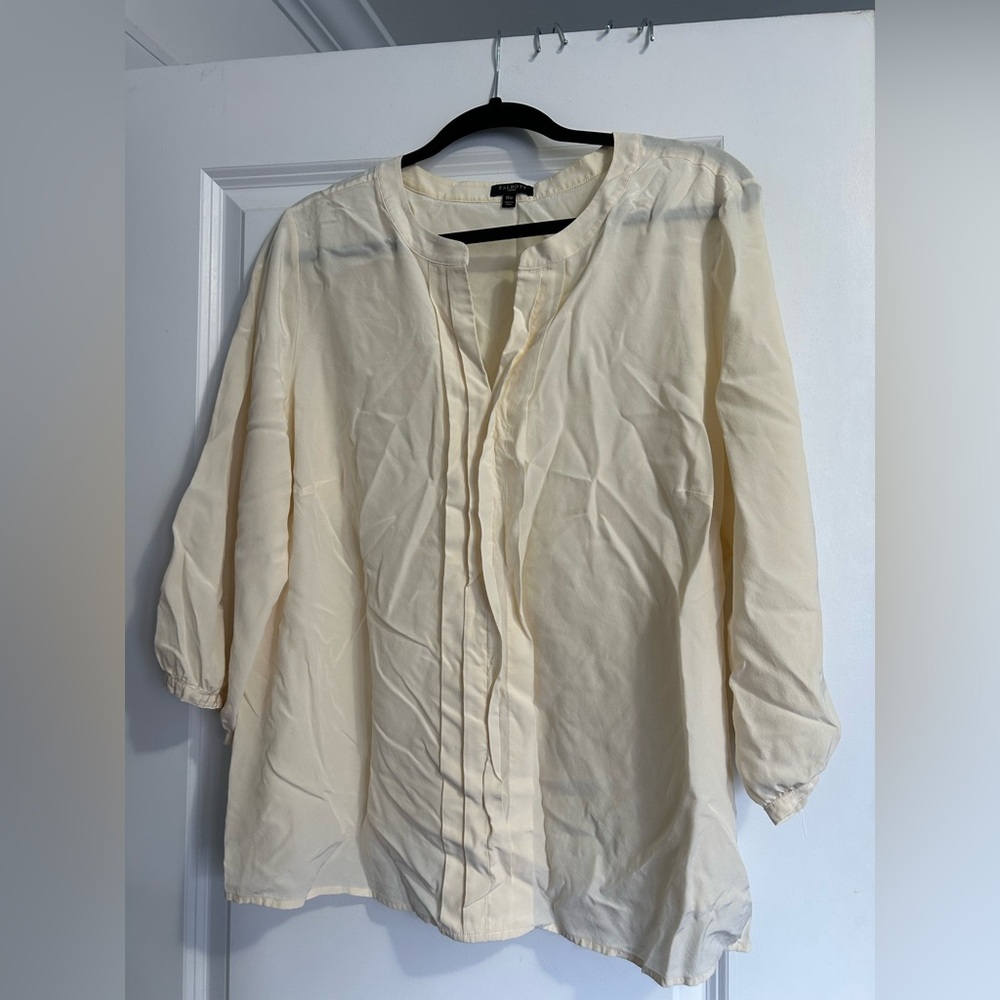 Talbots Woman Ivory Blouse Size 18W